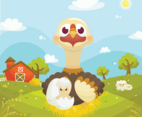 Animal mom and baby vector