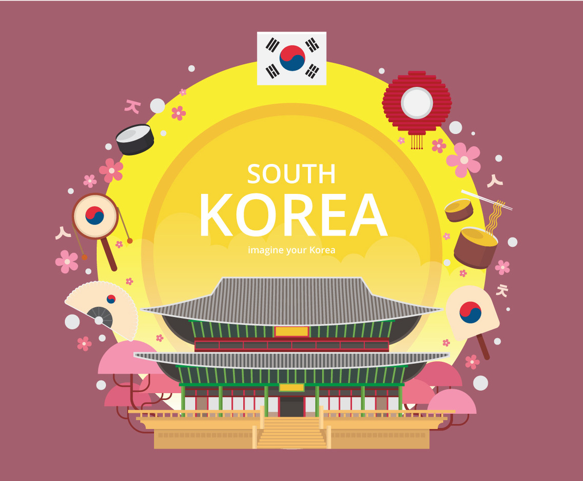 Gyeongbokgung Palace Postcard, Gyeongbokgung Symbol of Seoul, Korea