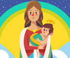 Cirio De Nazare Vector Illustration
