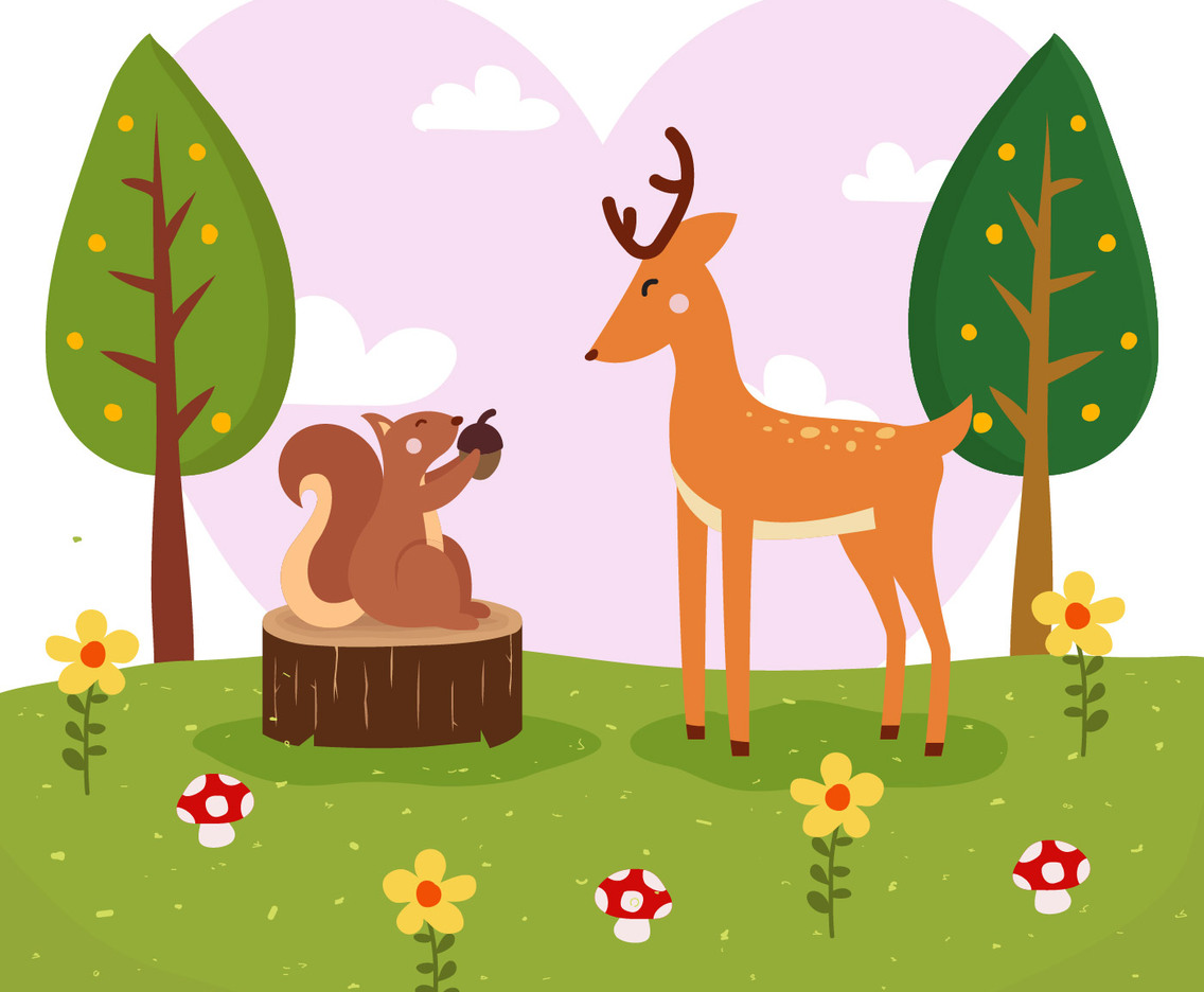 Animals Best Friend Vector Illustration