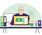 Vector Designer's Desktop Illustration