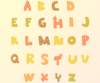 Leaf Vein Autumn Alphabet Vector