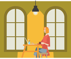 A Female Creative Developer Vector