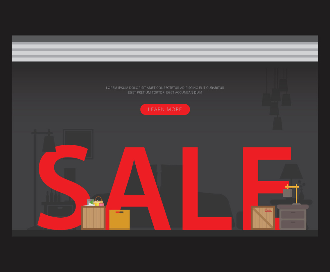 Yard Sale or Garage Sale Illustration