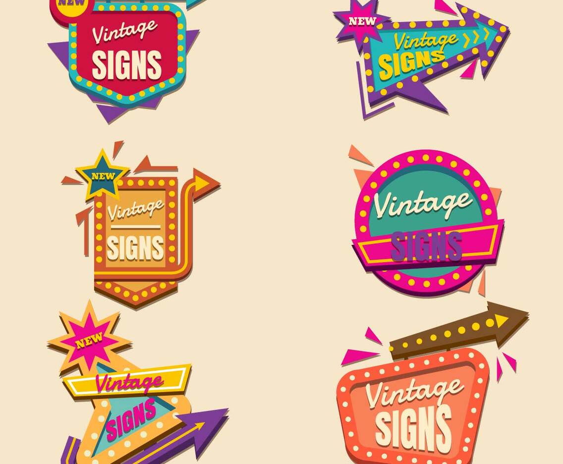 Vintage Signs Vector Art & Graphics | freevector.com