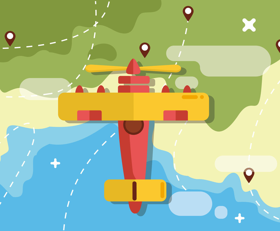 Biplane Vector