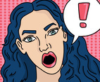 Surprised Modern Art Woman
