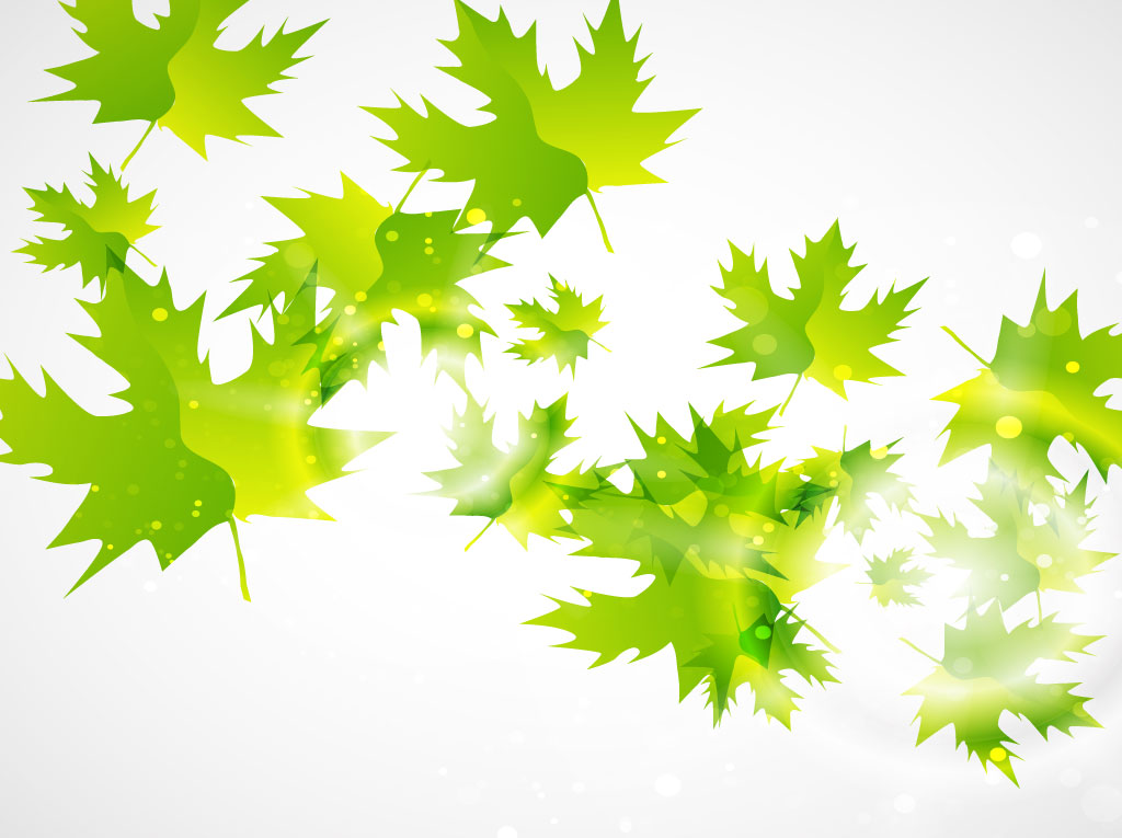 Green Leaf Vector Background
