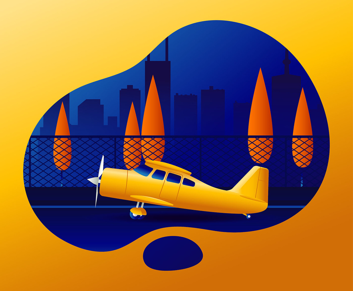 Biplane Vector