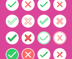 Right And Wrong Flat Icon Vector