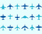 Airplane Silhouettes Set