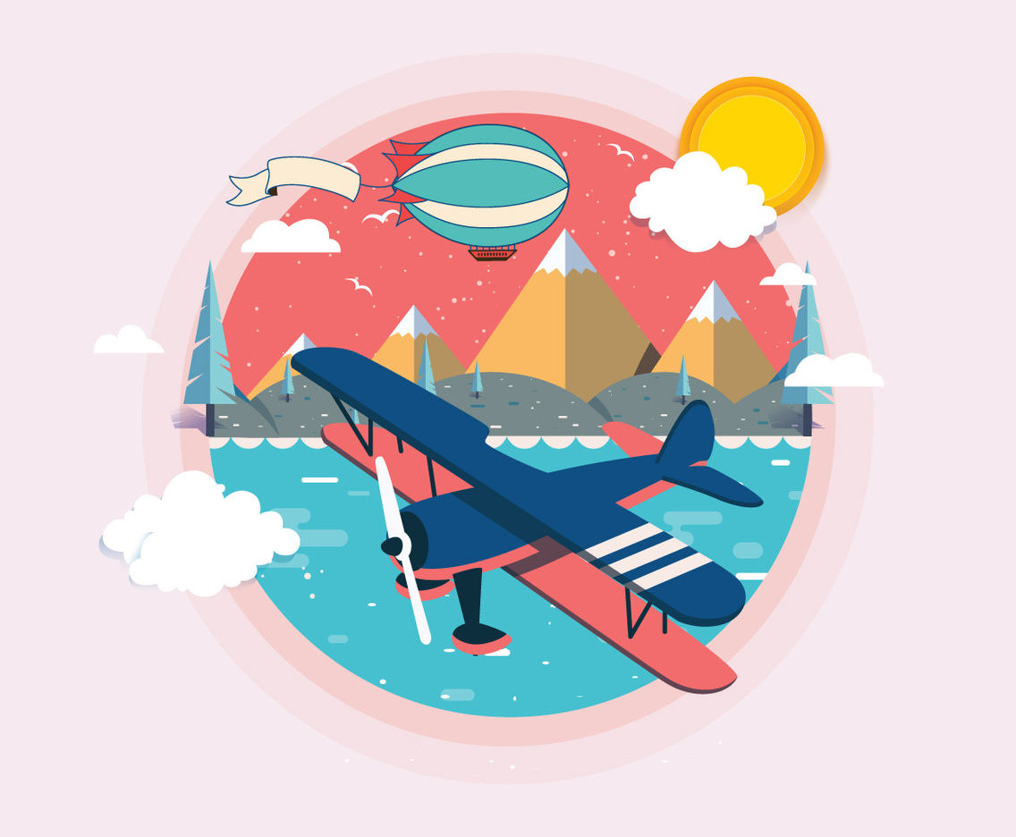 Biplane Vector