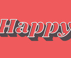 Happy retro typography