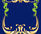 Fileteado Frame With Blue Background Vector