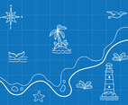 Hand Drawn Nautical Map