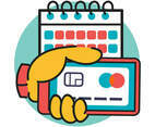 Stylish Drawing Style Illustration of Mobile Transaction for Daily Payment