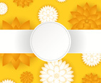 3D Floral Papercraft Vector Background