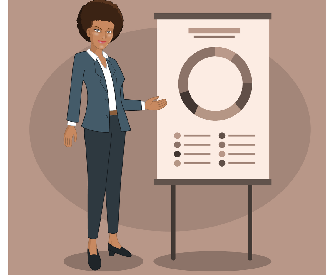 Character Business Woman Presentation