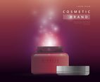 Essential Oils Sale Advertising Template. Cosmetic Advertising Template with Glowing Effect.