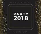 Luxury Class 2018 Background With Golden Sparkles