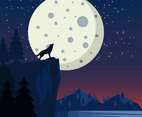 Moon Space Scape Background