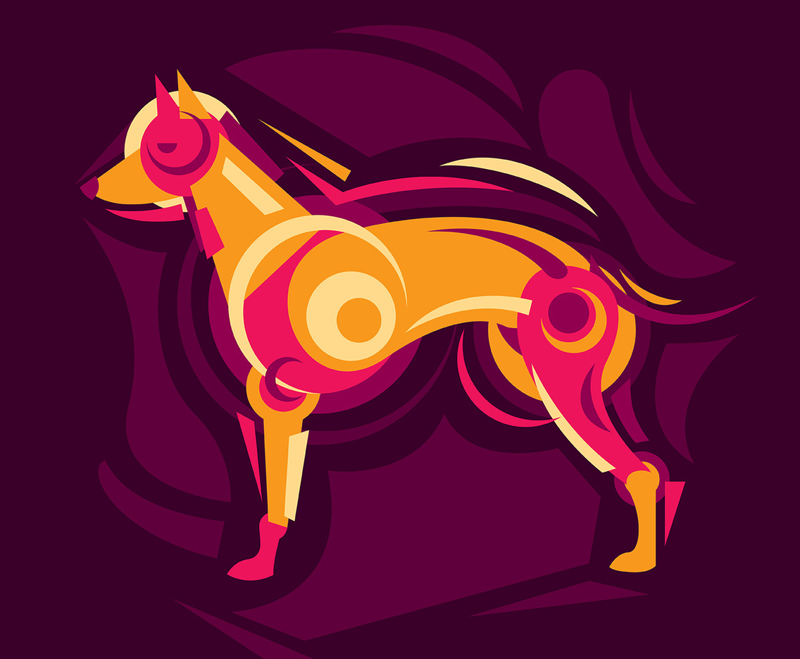 abstract dog