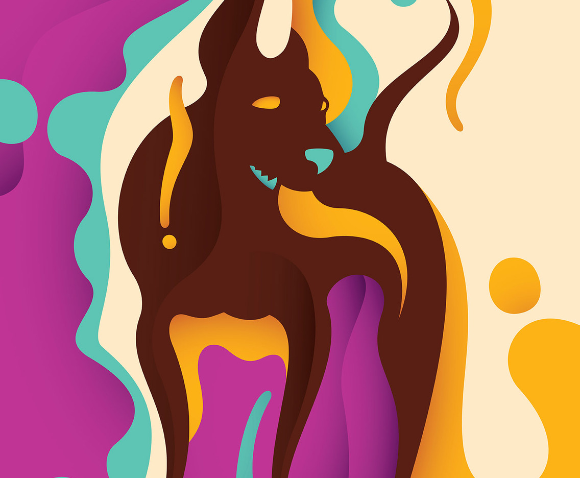 abstract dog