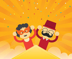 Parade Illustration Template. Colorful Parade.