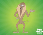 Happy Monkey Cartoon Character