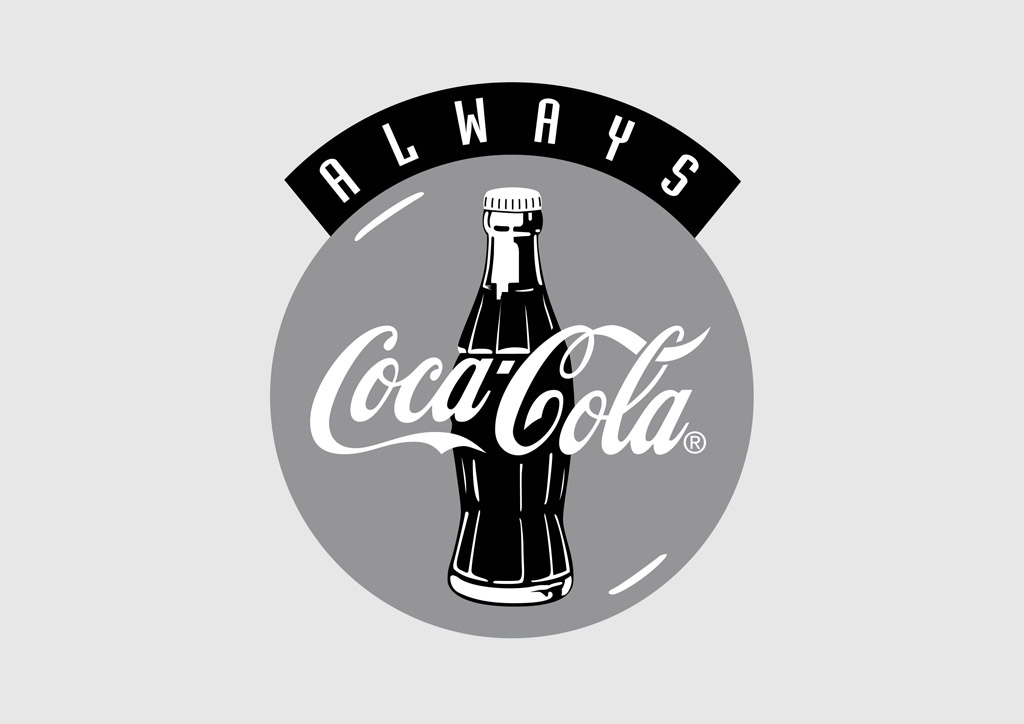 Coca-Cola Black and White Logo