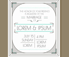 Vintage Glamour Wedding Invitation
