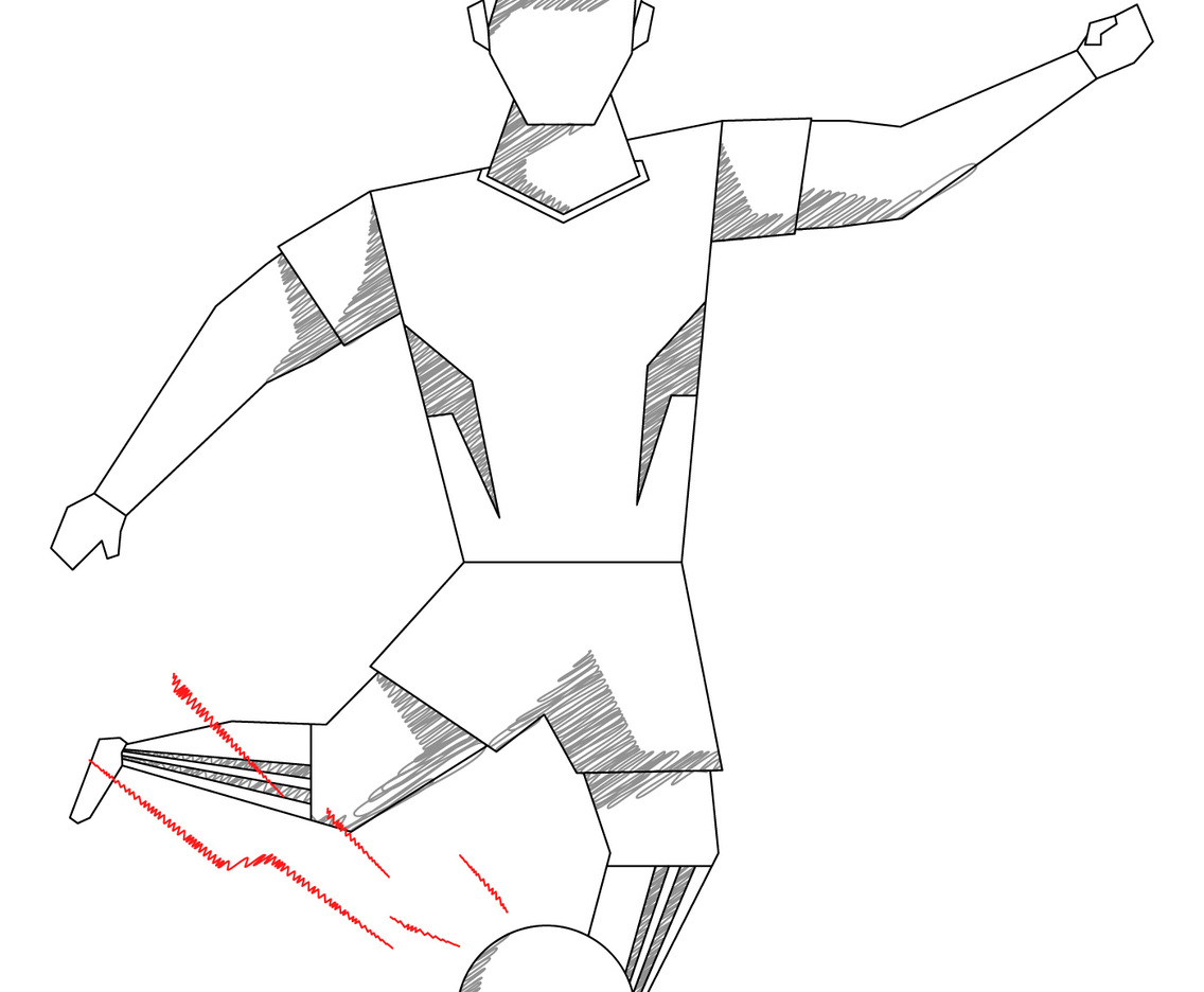 Awesome Abstract Soccer Player Vectors