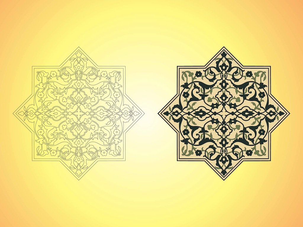 Afghan Decorations Vector