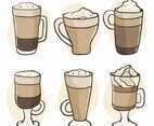 Iced Coffee On White Vector