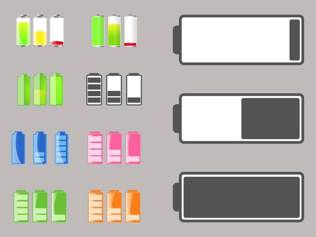 Battery Life Icons
