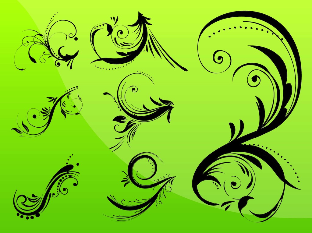 Download Floral Swirls Designs Vector Art & Graphics | freevector.com