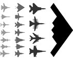 Military Aircraft Silhouettes