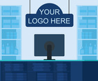 Vector Shop interior  Illustration