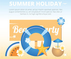 Vector Beach Party Greeting Card