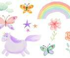 Watercolor Childish 2 Vectors
