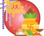 Ugadi Illustration