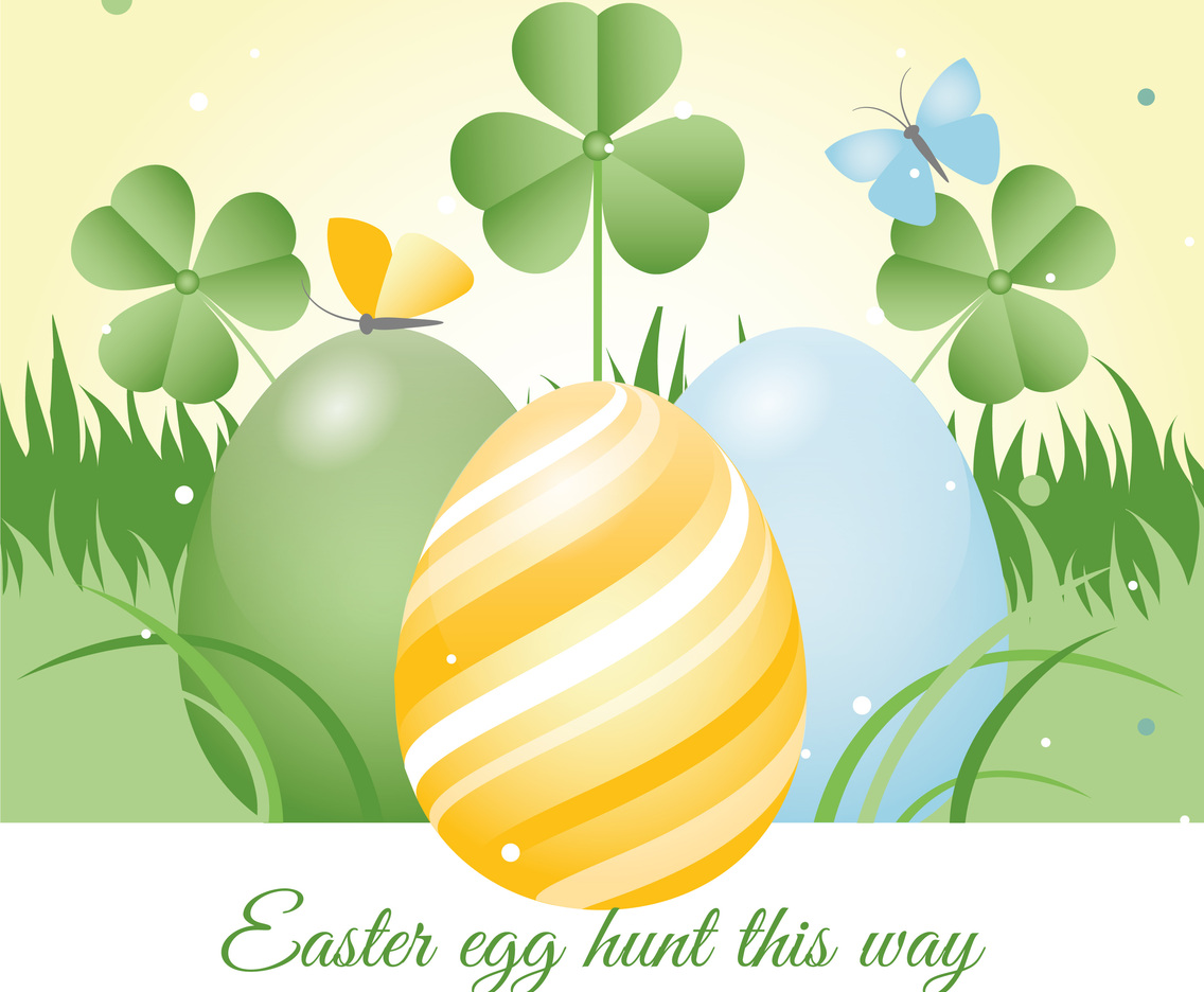 Easter Spring Holiday Vector Background Vector Art & Graphics ...