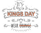 Kings Day Typography Vector