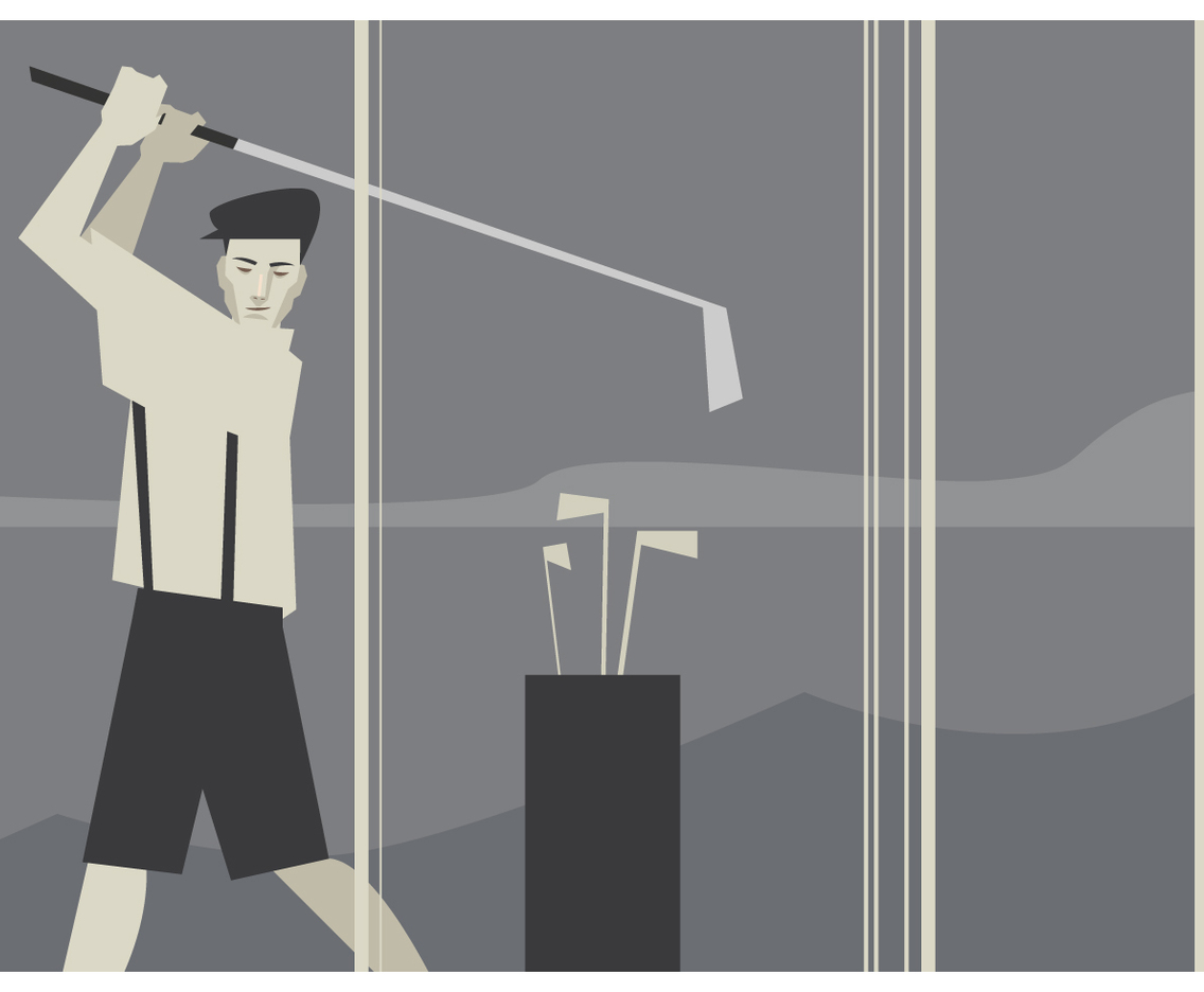 Vintage Golf Vector