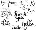 Catchwords Typography Vectors