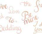 Rose Gold Love Vectors