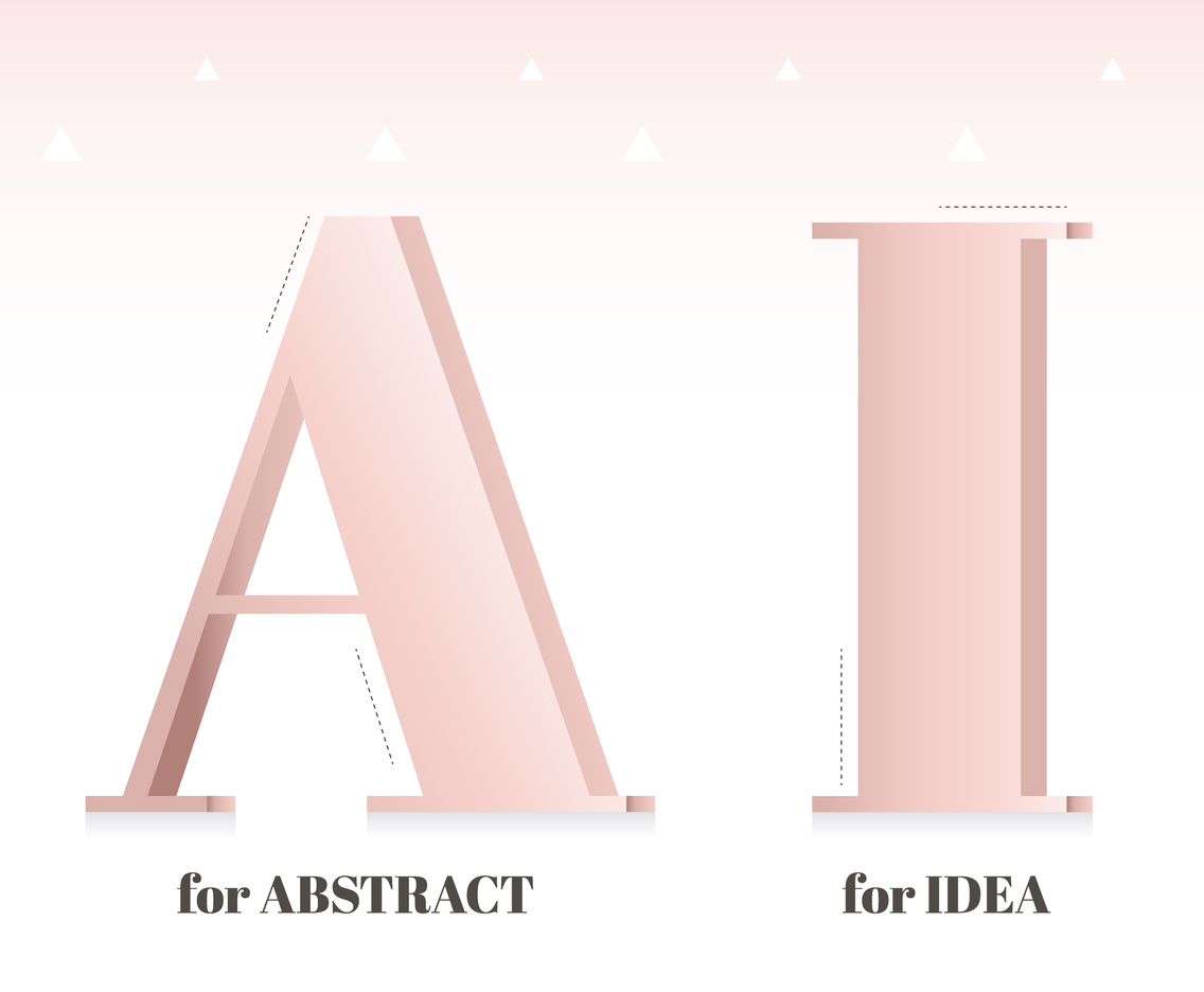 Rosegold Letters Vector