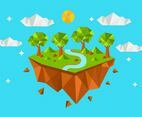 Low Poly Forest Vector