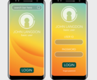 Clean Minimalism Landing page and Login page for Mobile Application