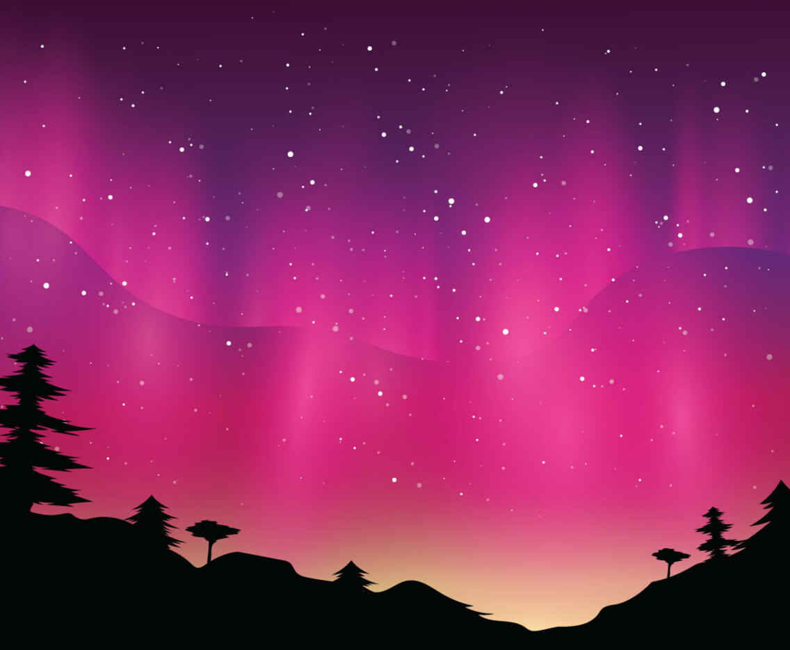 Magenta Northern Lights
